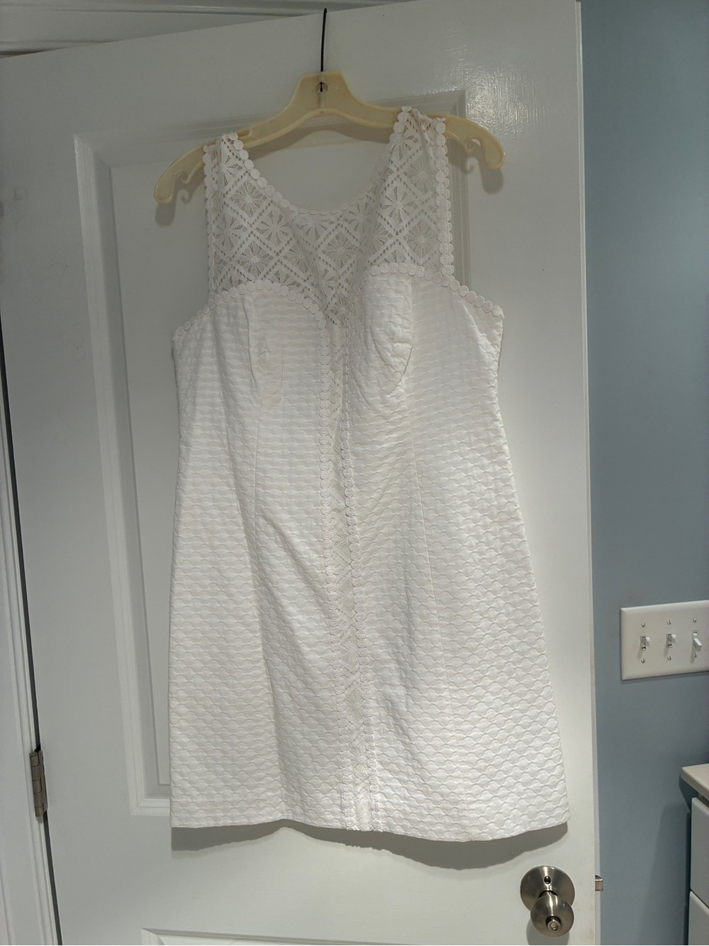 Lilly Pulitzer White Lace Yoke Slip Dress